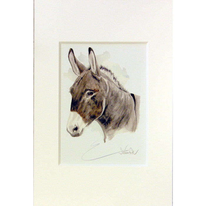 Benjamin Donkey2 Matted (Print Size 7 3/4" X 11 3/4") Print