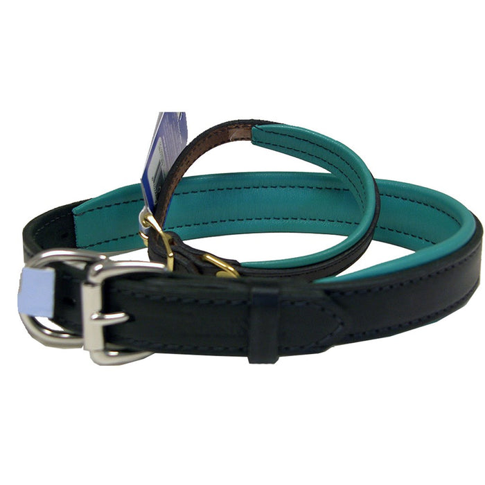 Padded Leather Dog Collar - Black