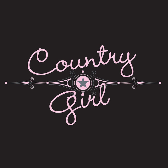 "Country Girl" Humorous T-Shirt - Black