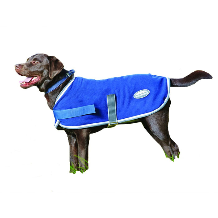 Weatherbeeta Windbreaker Fleece Lined Dog Coat - Navy/Grey/White/28"